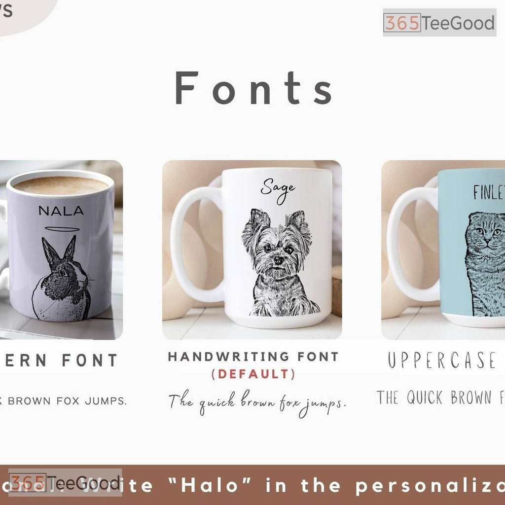 Custom Pet Photo Coffee Cup with Name - Personalized Dog Mom Gift Ceramic Accent Mug