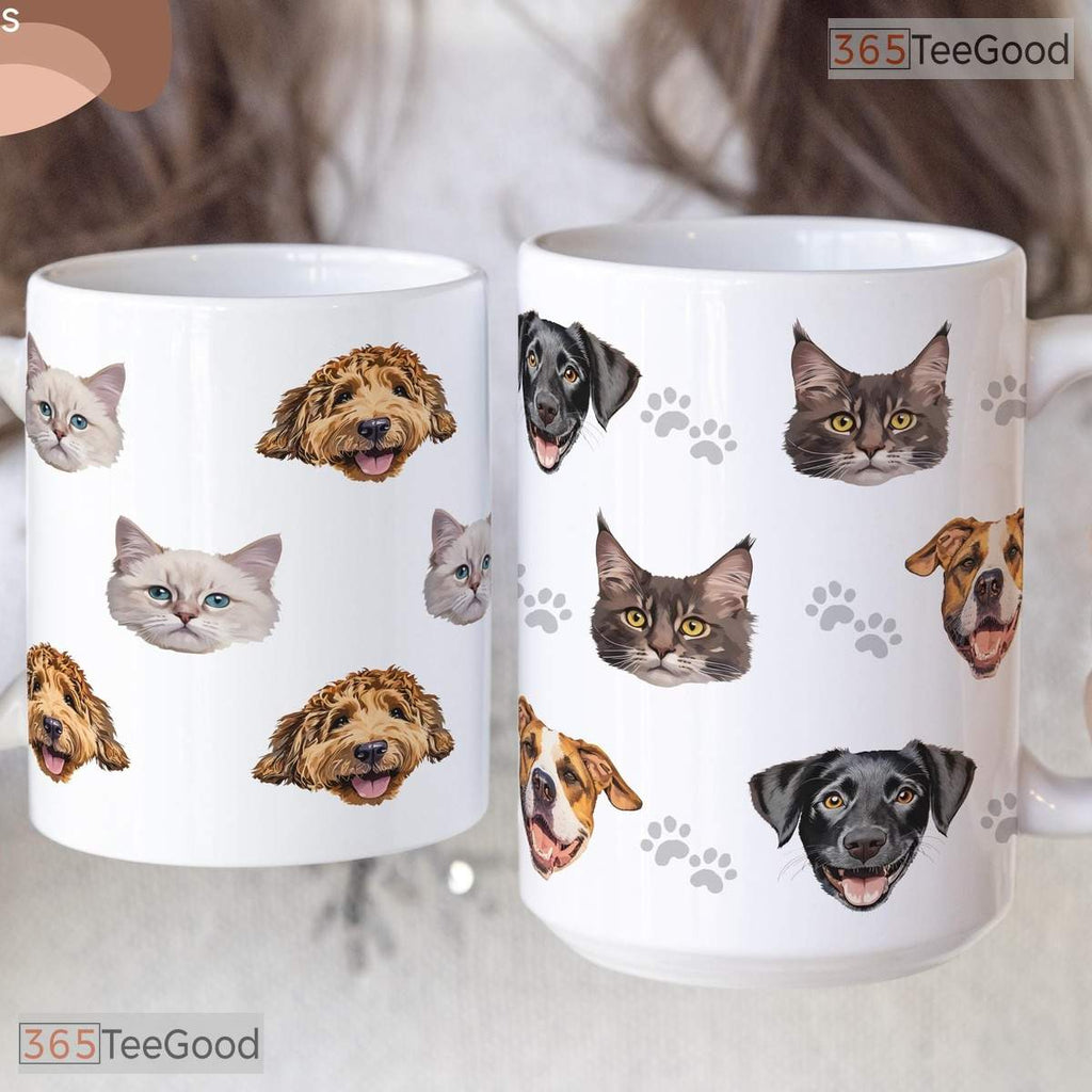 Personalized Custom Pet Photo Mug - Unique Dog Dad Gift Name Ceramic Accent Mug