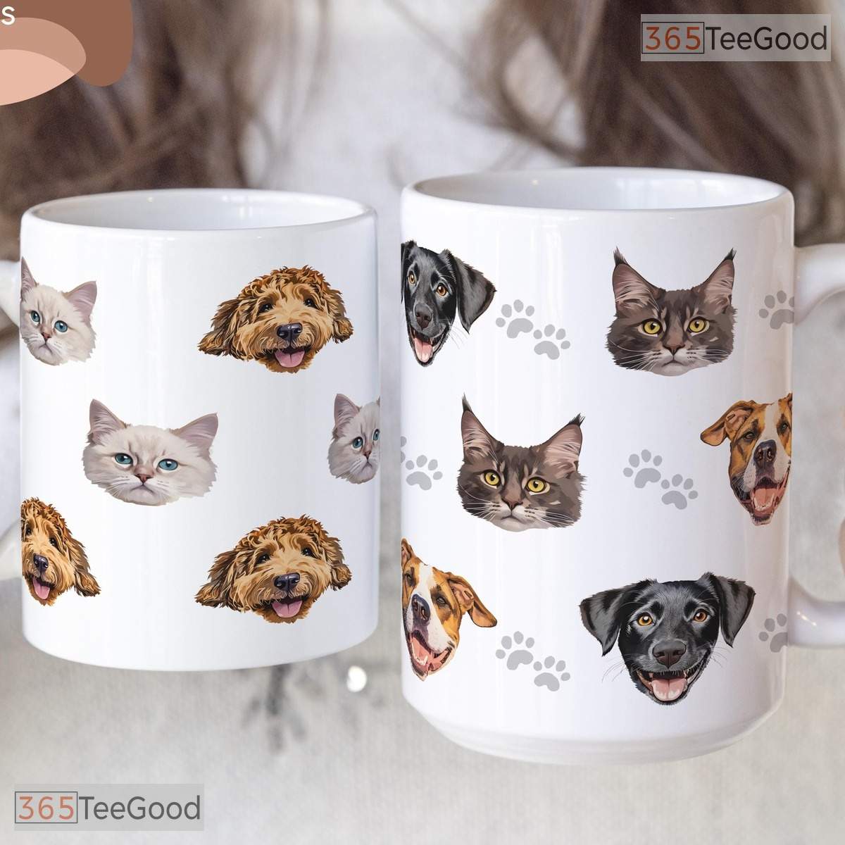 Personalized Custom Pet Photo Mug - Unique Dog Dad Gift Name Ceramic Accent Mug