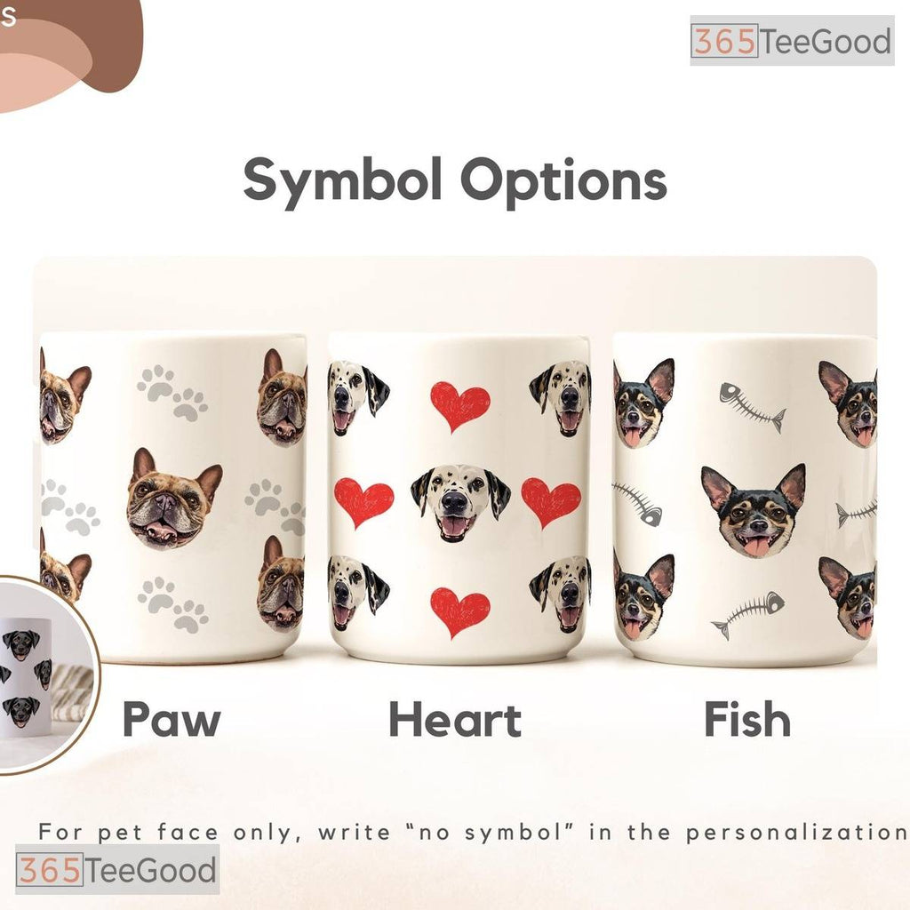 Personalized Custom Pet Photo Mug - Unique Dog Dad Gift Name Ceramic Accent Mug