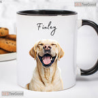 Custom Pet Photo and Name Coffee Mug - Personalized Cat Mom Keepsake Ceramic Accent Mug