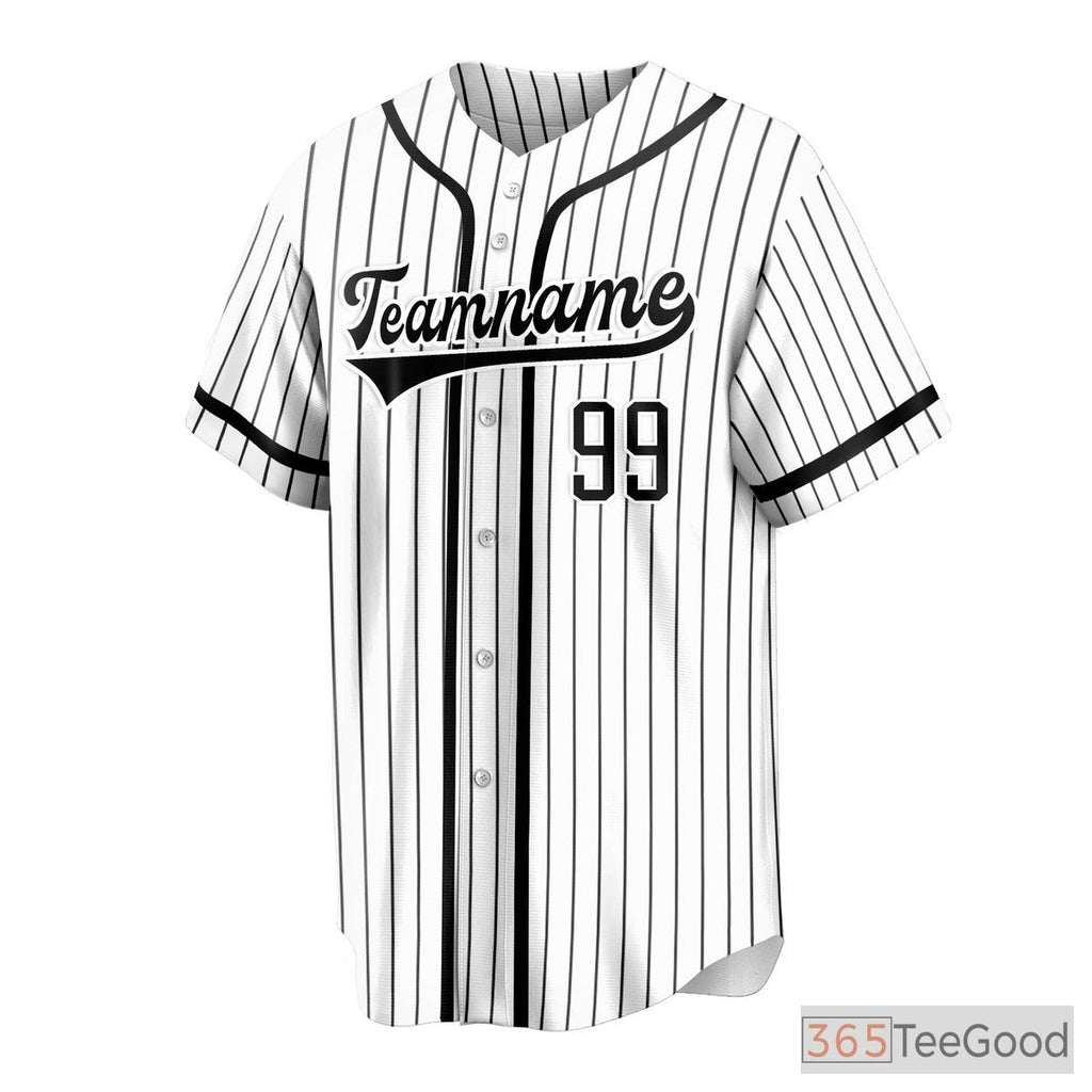 Custom Striped Baseball Jersey Tee for Men & Women - Design Your Own Name & Number