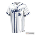 Custom Striped Baseball Jersey Tee for Men & Women - Personalize Your Player Look