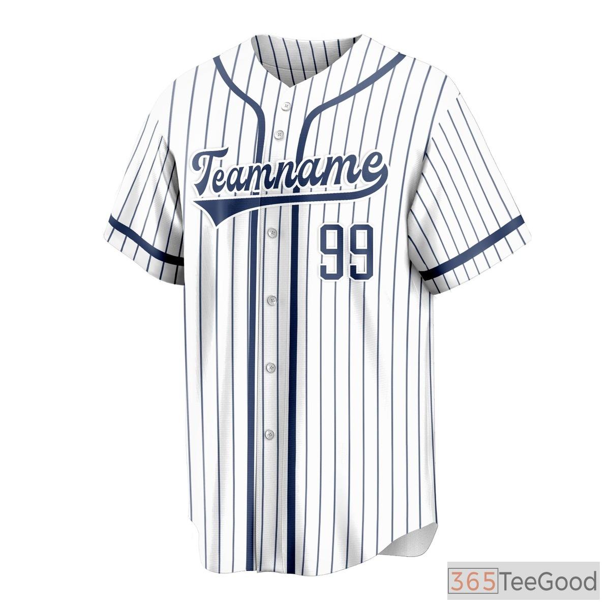 Custom Striped Baseball Jersey Tee for Men & Women - Personalize Your Player Look