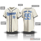 Custom Striped Baseball Jersey Tee for Men & Women - Create Your Unique Team Look