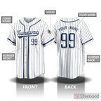 Custom Striped Baseball Jersey Tee for Men & Women - Personalize Your Player Look