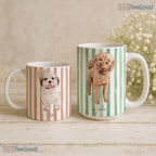 Custom Watercolor Pet Photo Cup - Personalized Mother's Day Pet Gift Ceramic Accent Mug