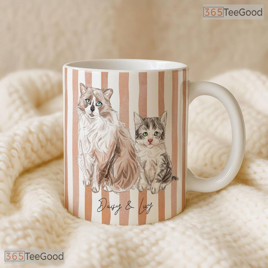 Custom Watercolor Pet Photo Cup - Personalized Mother's Day Pet Gift Ceramic Accent Mug
