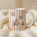 Custom Watercolor Pet Photo Cup - Personalized Mother's Day Pet Gift Ceramic Accent Mug
