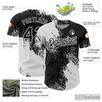 Custom White & Black Baseball Jersey Tee - Personalized Stitched Name & Number for Men & Women
