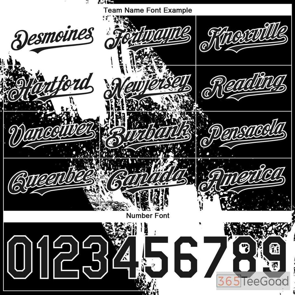 Custom White & Black Baseball Jersey Tee - Personalized Stitched Name & Number for Men & Women