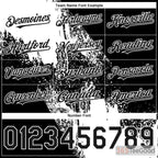 Custom White & Black Baseball Jersey Tee - Personalized Stitched Name & Number for Men & Women