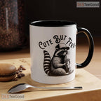 Cute But Feral Raccoon Accent Mug - Mischievous Animal Lover Gift Ceramic Accent Mug