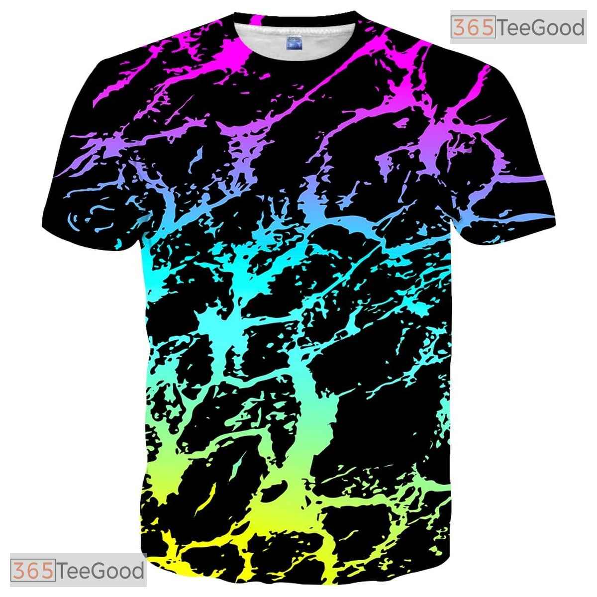 Abstract Colorful Fashion Graphic 3D Printed Short Sleeve Unisex Tee Shirt Styles