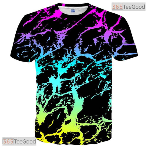 Abstract Colorful Fashion Graphic 3D Printed Short Sleeve Unisex Tee Shirt Styles