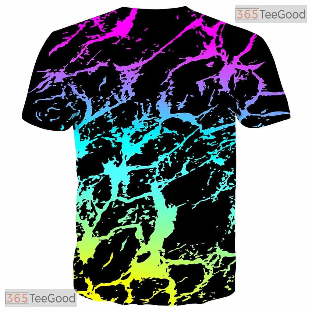 Abstract Colorful Fashion Graphic 3D Printed Short Sleeve Unisex Tee Shirt Styles