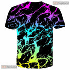 Abstract Colorful Fashion Graphic 3D Printed Short Sleeve Unisex Tee Shirt Styles