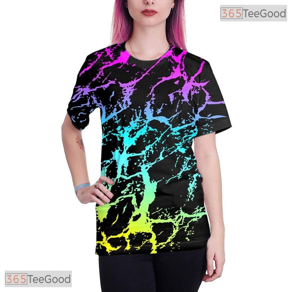 Abstract Colorful Fashion Graphic 3D Printed Short Sleeve Unisex Tee Shirt Styles