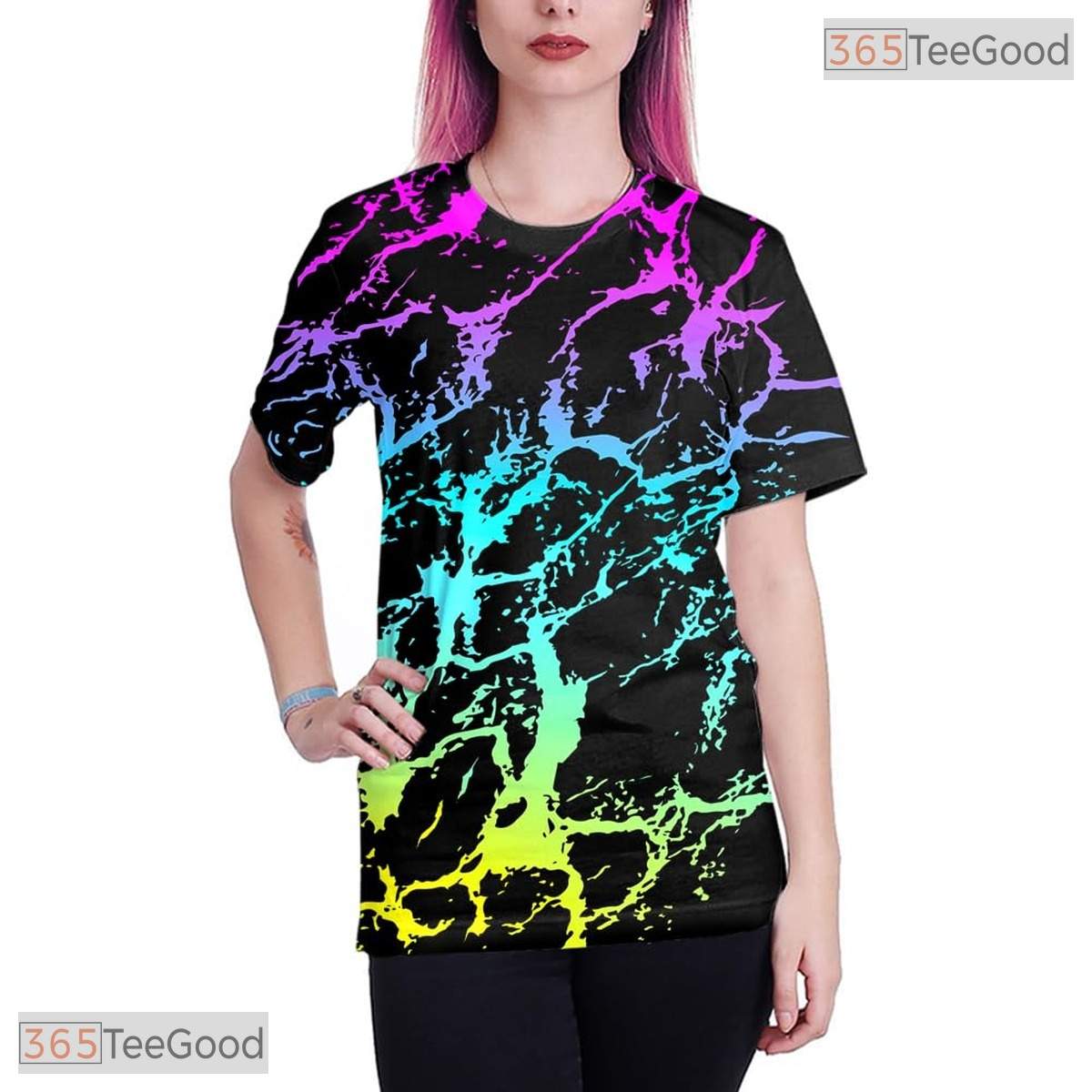 Abstract Colorful Fashion Graphic 3D Printed Short Sleeve Unisex Tee Shirt Styles