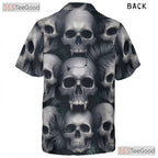 Dark Horror Skeleton Gothic Skull Hawaiian Shirt Men Women Tropical Beach Vibe