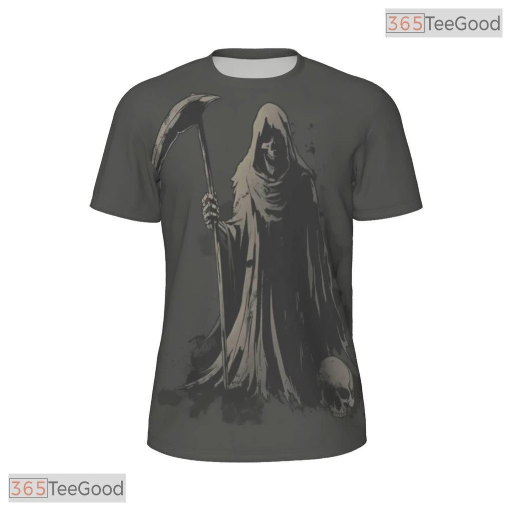Dark Death Skull Fantasy Graphic 3D Pattern Printed Casual Unisex Tee Shirt Style