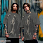 Dark Death Skull Fantasy Graphic 3D Pattern Printed Casual Unisex Tee Shirt Style