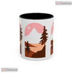 Desert Sunset Landscape Nature Art Western Decor Colorful Ceramic Accent Coffee Cup Mug