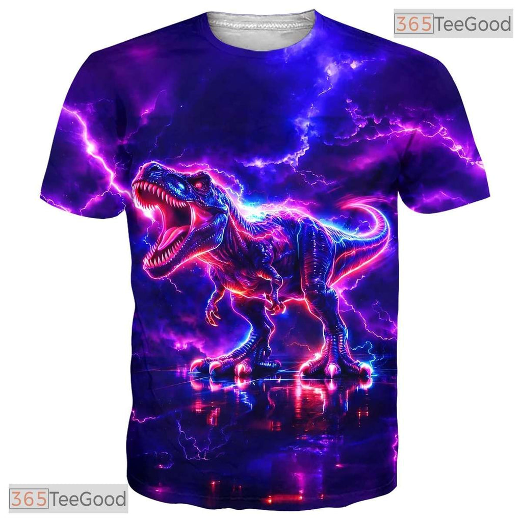 Prehistoric T Rex Dinosaur Animal Graphic 3D Printed Casual Unisex Tee Shirts