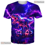 Prehistoric T Rex Dinosaur Animal Graphic 3D Printed Casual Unisex Tee Shirts