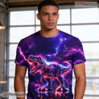 Prehistoric T Rex Dinosaur Animal Graphic 3D Printed Casual Unisex Tee Shirts