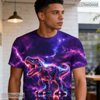 Prehistoric T Rex Dinosaur Animal Graphic 3D Printed Casual Unisex Tee Shirts
