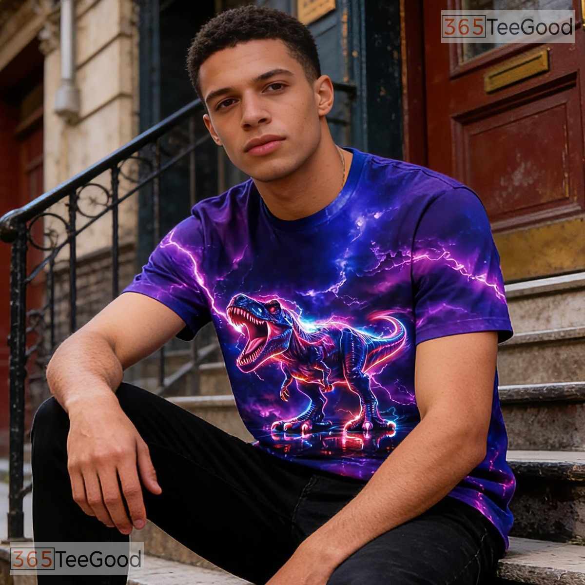 Prehistoric T Rex Dinosaur Animal Graphic 3D Printed Casual Unisex Tee Shirts