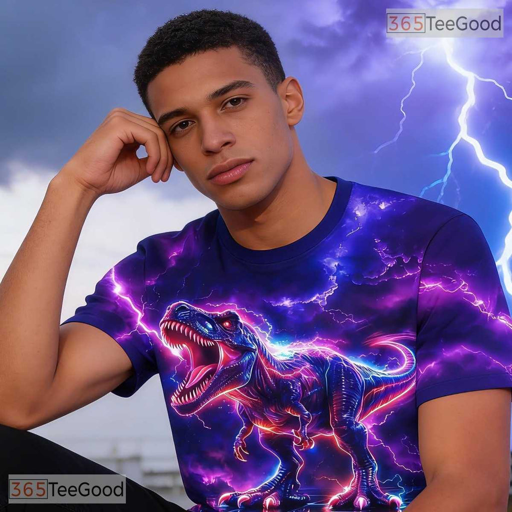 Prehistoric T Rex Dinosaur Animal Graphic 3D Printed Casual Unisex Tee Shirts