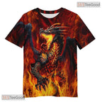 Fierce Dragon Basketball Graphic Art 3D Printed Short Sleeve Unisex Tee Shirt Styles