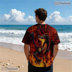 Fierce Dragon Basketball Graphic Art 3D Printed Short Sleeve Unisex Tee Shirt Styles