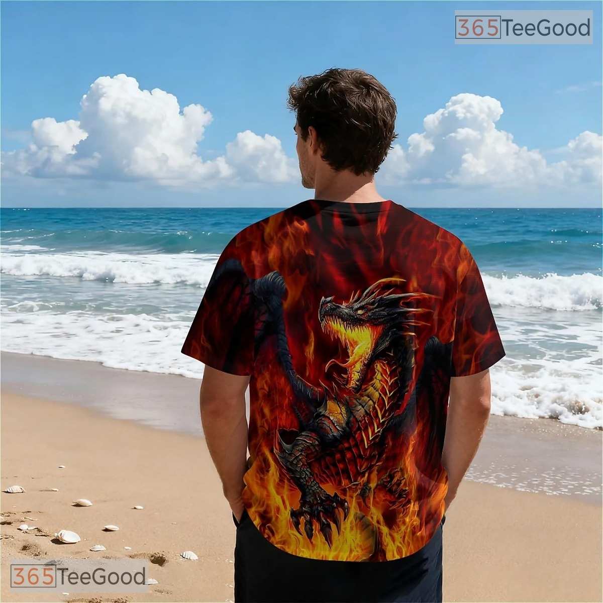 Fierce Dragon Basketball Graphic Art 3D Printed Short Sleeve Unisex Tee Shirt Styles