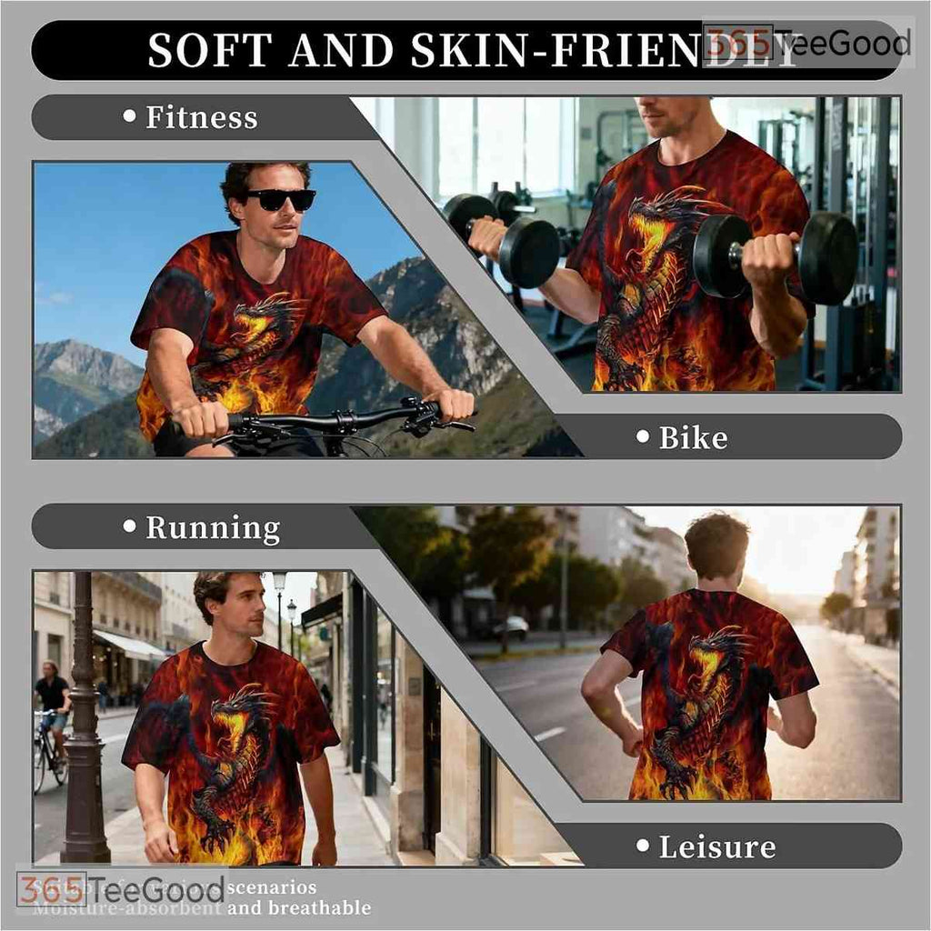 Fierce Dragon Basketball Graphic Art 3D Printed Short Sleeve Unisex Tee Shirt Styles