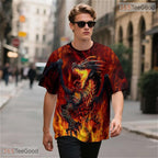 Fierce Dragon Basketball Graphic Art 3D Printed Short Sleeve Unisex Tee Shirt Styles