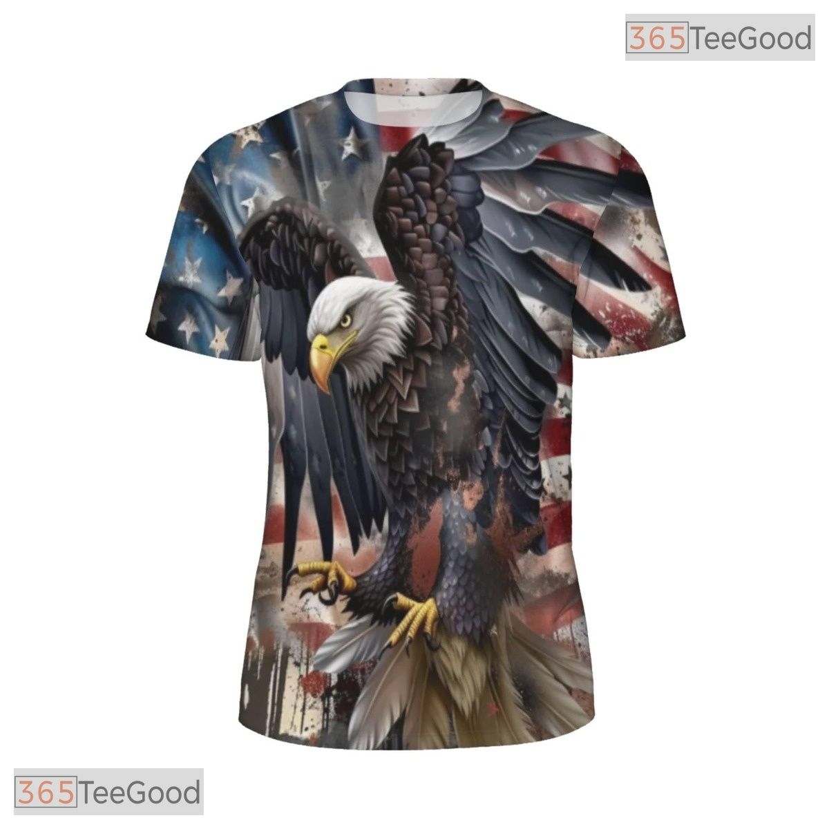 Patriotic Eagle American Flag Graphic 3D Printed Casual Unisex Tee Shirt Styles