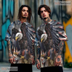 Patriotic Eagle American Flag Graphic 3D Printed Casual Unisex Tee Shirt Styles