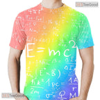 Bright Colorful Math Equation 3D Printed Casual Unisex T-Shirt For Men Women