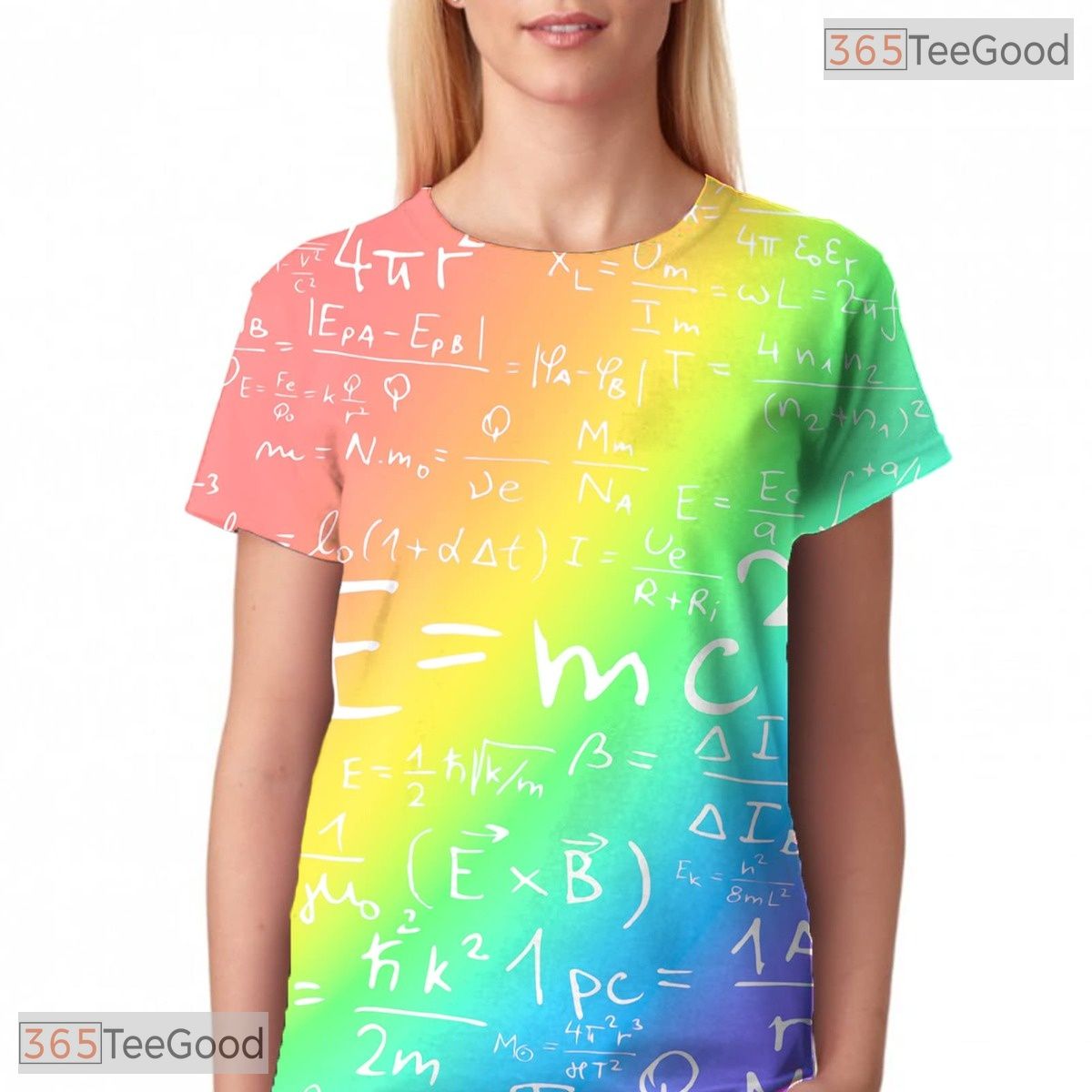 Colorful Math Equation Science 3D Printed Casual Unisex T-Shirt For Men Women