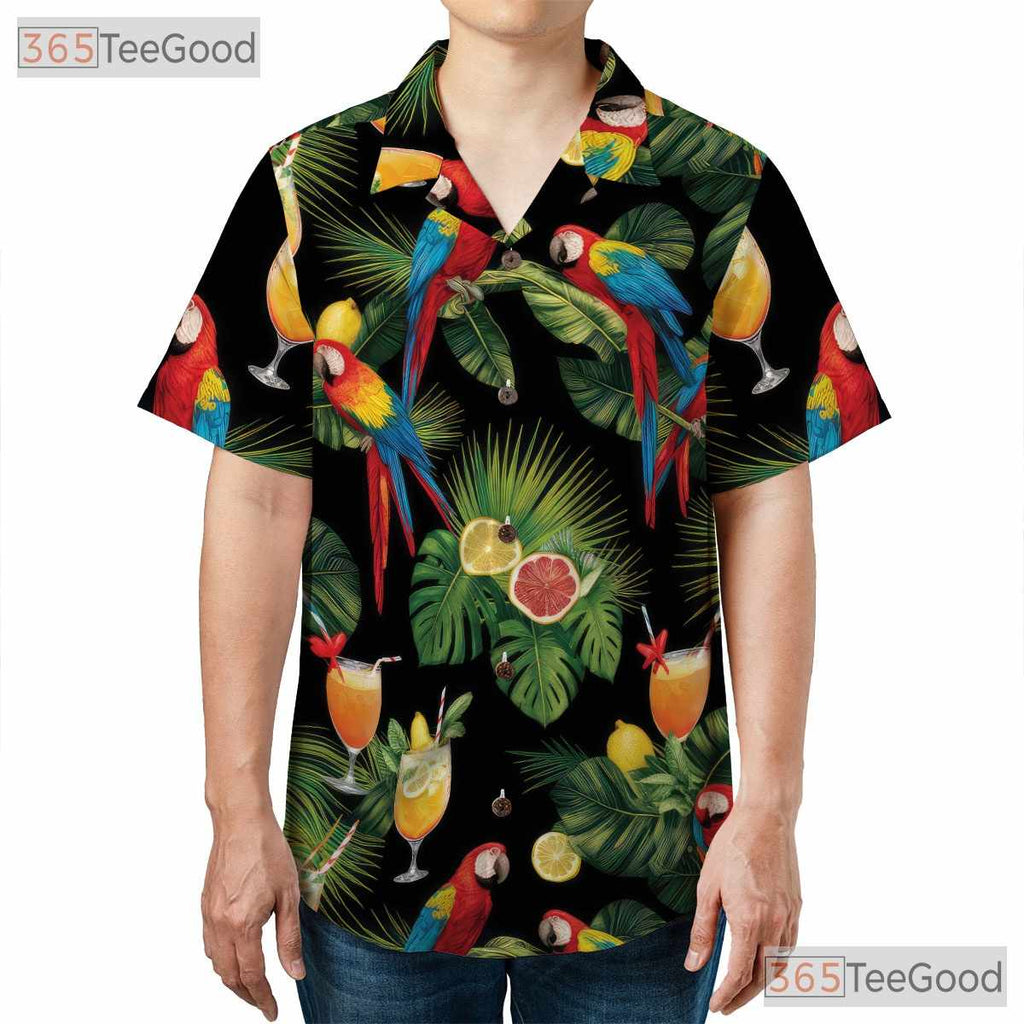 Exotic Parrot Unique Tropical Hawaiian Shirt Men Women Beach Festival Top
