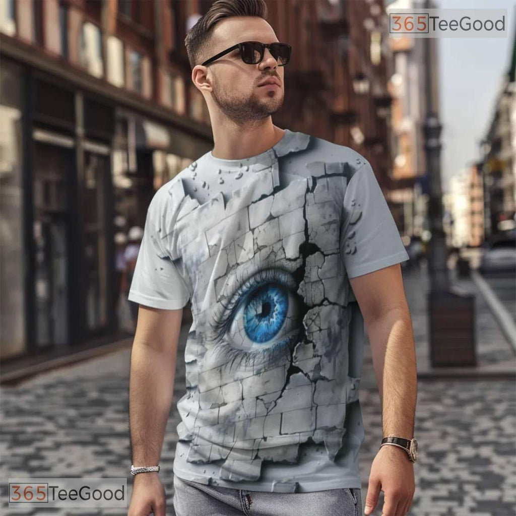 Mystic Eye Abstract Graphic Art 3D Pattern Printed Casual Unisex Tee Shirt Styles