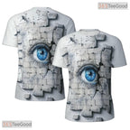 Mystic Eye Abstract Graphic Art 3D Pattern Printed Casual Unisex Tee Shirt Styles