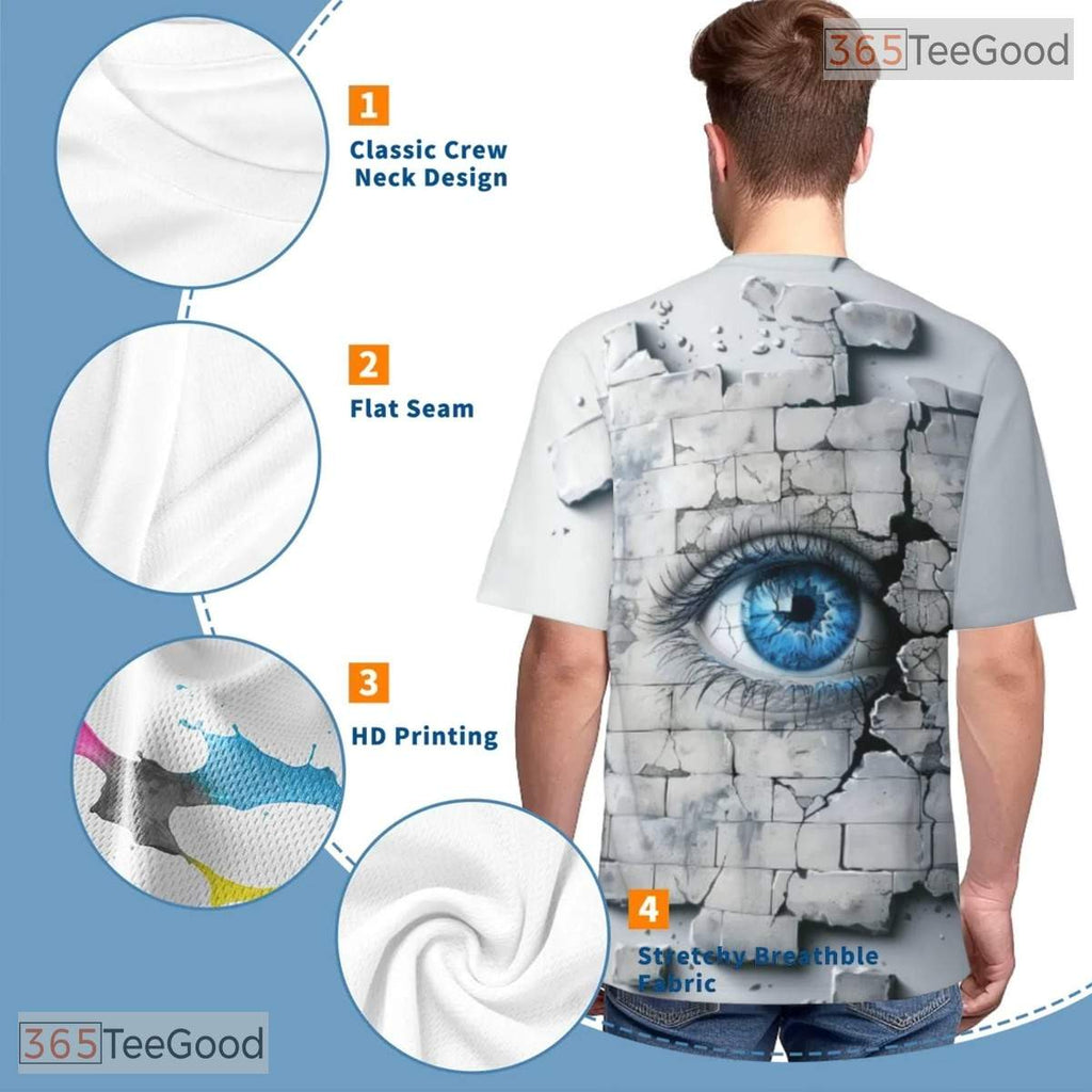 Mystic Eye Abstract Graphic Art 3D Pattern Printed Casual Unisex Tee Shirt Styles