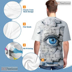 Mystic Eye Abstract Graphic Art 3D Pattern Printed Casual Unisex Tee Shirt Styles