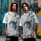 Mystic Eye Abstract Graphic Art 3D Pattern Printed Casual Unisex Tee Shirt Styles