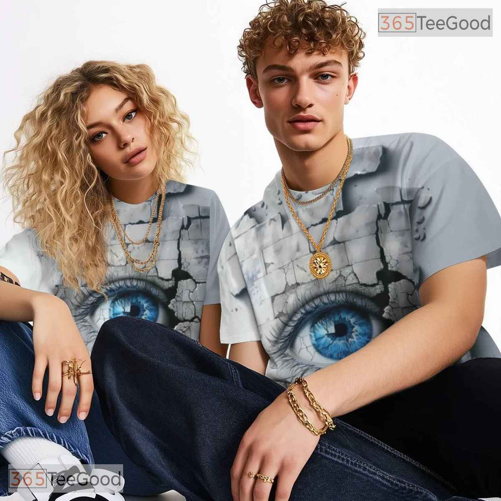 Mystic Eye Abstract Graphic Art 3D Pattern Printed Casual Unisex Tee Shirt Styles