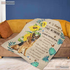 German Shepherd Mom Fleece Blanket - Dog Lover Quilt Gift for Woman with Quote